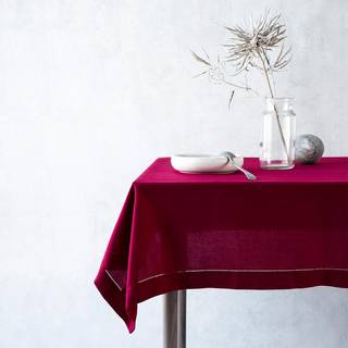 Langkilde & Søn Rød dug med hulsøm - 140 x 340