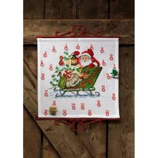 Broderikit Dyrene i kanen B5125/40 40 x 39 cm Dyrene i magisk julekanetur. Dimensioner: 40x39 cm. Kors- og stikkesting m. delt garn. Aida stof 5,4 tråde/cm. 26 flotte DMC Mouliné farver.