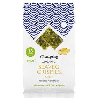 Clearspring Seaveg Crispies Gurkemeje - Økologiske Tang Chips