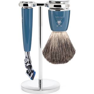 Mühle Rytmo Barbersæt: Fusion Skaber, Pure Badger Barberkost og Holder, Sort Resin