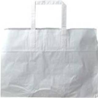 Bærepose papir 17L 80g hvid 200stk