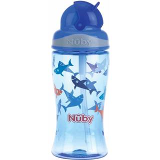 Nûby Drikkedunk m. Sugerør 360 ml, Blå
