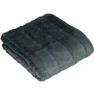 Paoletti Riva Home Charcoal Empress Soft Faux Fur Throw