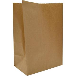 Papirspose med klodsbund 15 liter 250/150x340mm brun