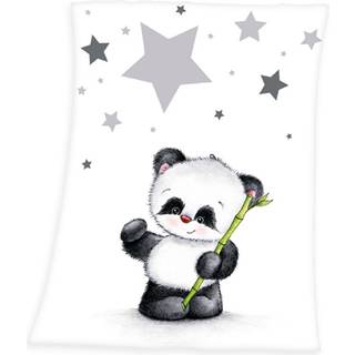 Babybest Panda Fleece tæppe - 75 x 100 cm