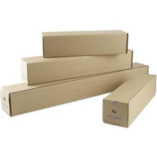 Office paprør firkantede 105x105x700mm brun