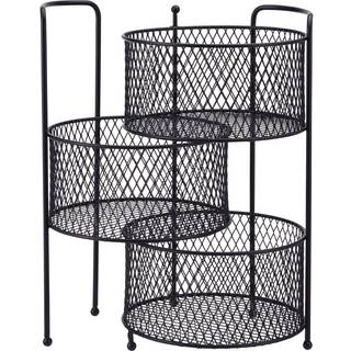 Grundl?ggende om gourmet af Mikasa Soto bordplade 3-lags opbevaringsarrang?r 14,25-tommer sort