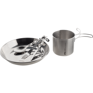 GSI Outdoors Glacier Stainless 1 Person Set Stainless Steel, OneSize