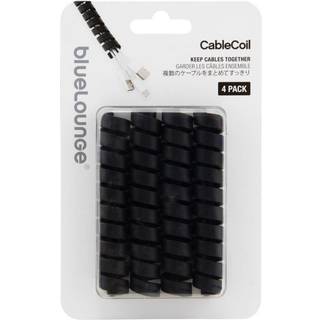 Bluelounge Design CableCoil 4-pack - Black - Neatly organize your cables and keep them together.