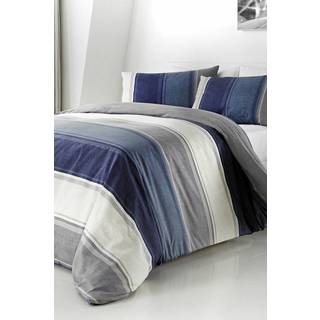 Fusion Fusion Blue/Beige Betley Duvet Cover and Pillowcase Set