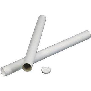Paprør med låg HB Ø80x2x1000mm hvid