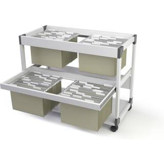 Durable System File Trolley A4 og folio 200 hængemappevogn grå