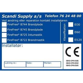 Ce-Etiket B744-B745-B725-B722 10 Stk Scandi Supply