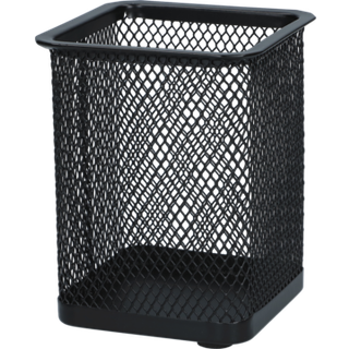 Office penneholder firkantet 97x70x70mm sort