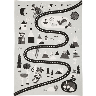 Forest Tæppe 95 x 130 cm Sort