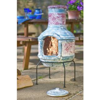 Hacienda Geometric Mexicansk Lerovn 87 cm - udepejs med Grill
