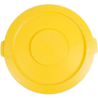 Låg til Rund plast beholder 121 Liter - Gul