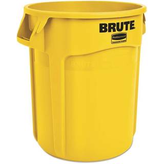 Rund plast beholder 76 Liter - Gul