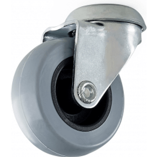 Habo 4107 møbelhjul med centrumhul, Ø75 mm