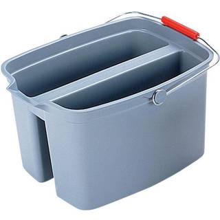 Rubbermaid Commercial 262888Gy 19 Quart Double Utility Pail 18 x 14 1/2 x 10 Grå plast