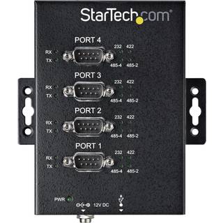 StarTech.com 4-Port Industrial USB to RS-232/422/485 Serial Adapter - 15 kV ESD Protection - serial adapter