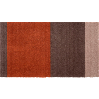 tica copenhagen Stripes dørmåtte horisontal Brown/terrakotta, 60x90 cm