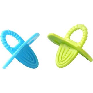 BabyOno Teether tyggelegetøj, bidering 3m+ Blue + Green 2 stk. - 2 stk.