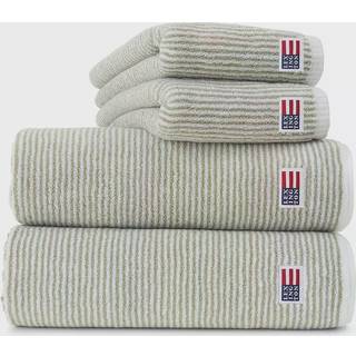 Lexington Original Towel Striped White/Vintage Green 30x50 cm