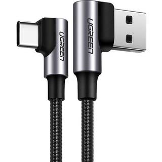 Ugreen vinklet USB-A til USB-C-kabel 3A, 2m - Gråt