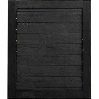 Frøslev systemhegn låge, færdigsamlet, sort imprægneret fyr, 90 x 111 cm