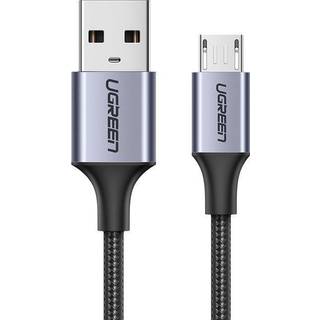 Ugreen USB-A til Micro USB kabel 2.4A, 2m - Grå
