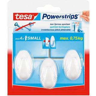 tesa Powerstrips Hooks Small Oval self-adhesive White