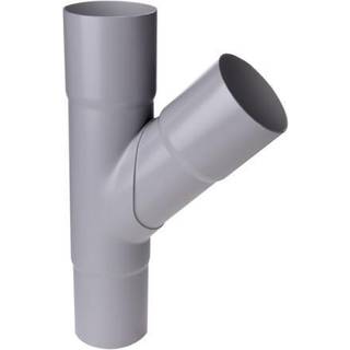 Plastmo grenrør, PVC, grå, 45° - Ø110/Ø110 mm
