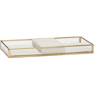 Hübsch Smykkeskrin i glas - Guld - 23cm x 13cm x 3cm - Emerson