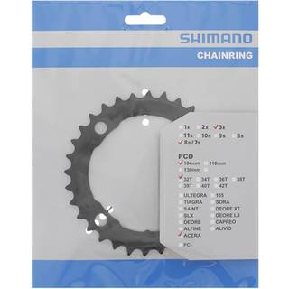 Drev Shimano FC-M361 104 bcd 7/8 gear 32T sort