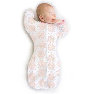 Swaddledesigns overgangs swaddle s?k med arme op halvl?ngde ?rmer og vante manchetter medium 3-6 m?neder 14-21 lb himmelsk blomsterrosa