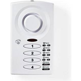 Nedis - Dør Vindue Alarm | Batteri | 3x AAA/LR03 | 85 dB | Hvid - ALRMD30WT