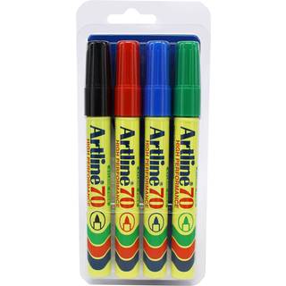 Marker 70 Permanent 4 ass., Artline EK70-C4 assorted, 12stk