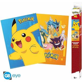 ABYstyle - POKEMON Set 2 Chibi Posters Colourful Characters (52x38cm) - Plakat