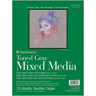 Strathmore tonet blandet mediepapir tonet gr? 9 """" x12 """" -15 ark -62462309