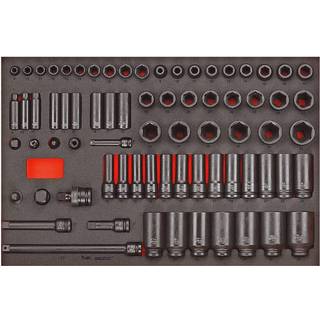 Teng Tools Kraftopsæt med 73 dele med 3/8\" og 1/2\" firkantfatning TTEISK73