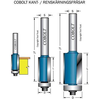 Cobolt 205-013 Kantskærer med styrelejer