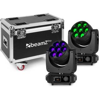 MHL740 LED Moving Head Zoom 7x40W 2 stykker i Flightcase TILBUD NU
