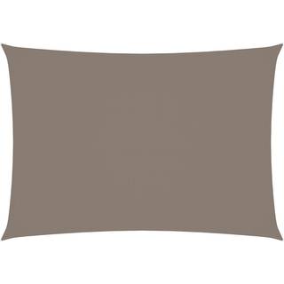 solsejl 4x5 m rektangulær oxfordstof gråbrun
