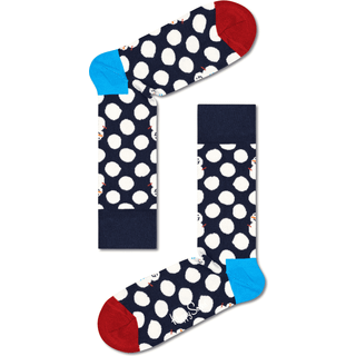 Happy Socks Big Dot Snowman Crew Sock - Darkblue - Str 41/46 * Kampagne *