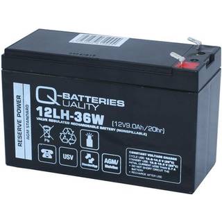 Q-Batteries 12LH-36W 12V 9Ah high current AGM UPS batteri
