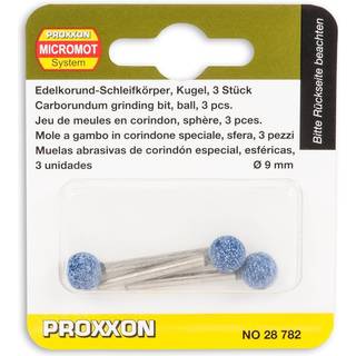 Proxxon slibestifter kugle ædelkorund, 3 stk. - 28782