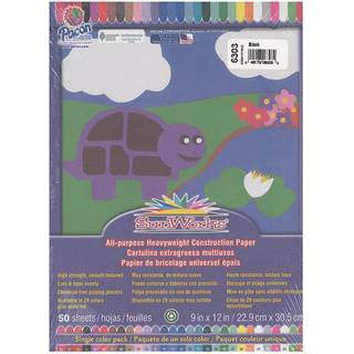 Sunworks tungv?gt konstruktionspapir 9 x 12 tommer sort pakke med 50
