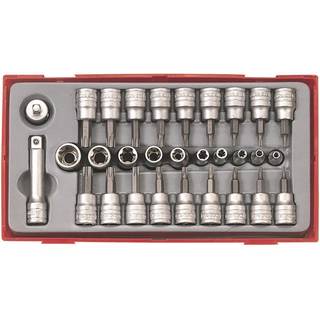 Socket &amp; bit set Teng Tools TTTX30; 30 stk.