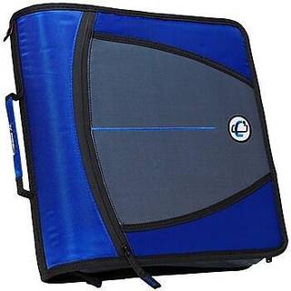 Sag det 169802 Case-It Mighty Zip Tab 3-tommer 3-ring Zipper Binder Blue (D-146 Blue)